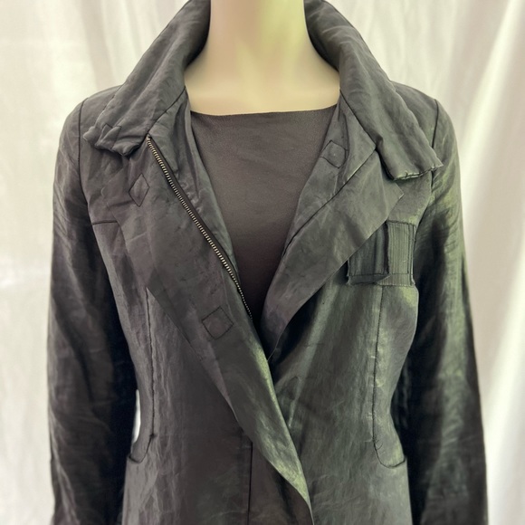 Rare Sarah Pacini coated cotton jacket with magnetic closures. Size M. - Picture 11 of 15